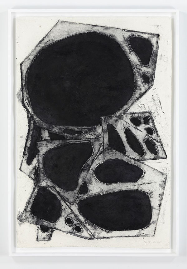 Mel Kendrick Water Drawing (C), 2013 cast paper and carbon black pigment 60 x 40 in (152.4 x 101.6 cm)