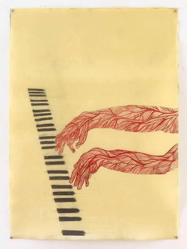 Sandra Vásquez de la Horra Componen sus Ritmos (Compose their Rhythms), 2016 graphite, watercolor, and wax on paper 42 1/4 x 30 3/4 in 107.3 x 78.1 cm