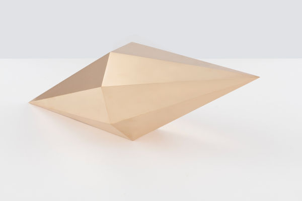 Jorinde Voigt Integral (Polyhedron, 8 pointed dipyramid), 2018 cast bronze, chased and polished, waxed 19 11/16 x 6 9/16 x 6 5/8 in (50 x 16.7 x 16.8 cm)