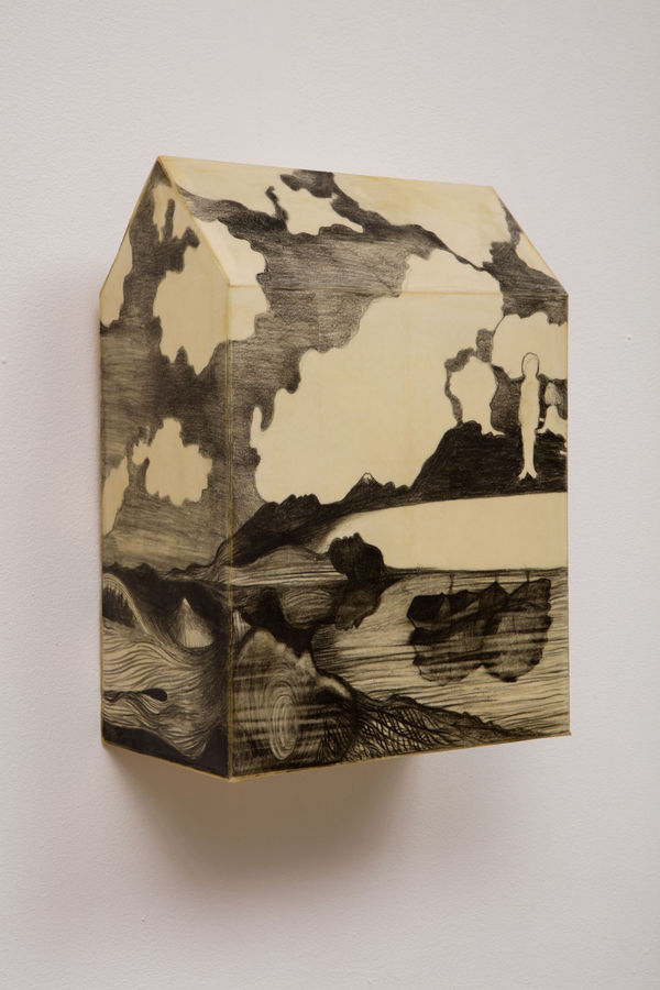 Sandra Vásquez de la Horra Trinity Trail, 2015 graphite and wax on cut-and-folded paper 14 7/8 x 10 1/8 x 6 in 37.8 x 25.7 x 15.2 cm