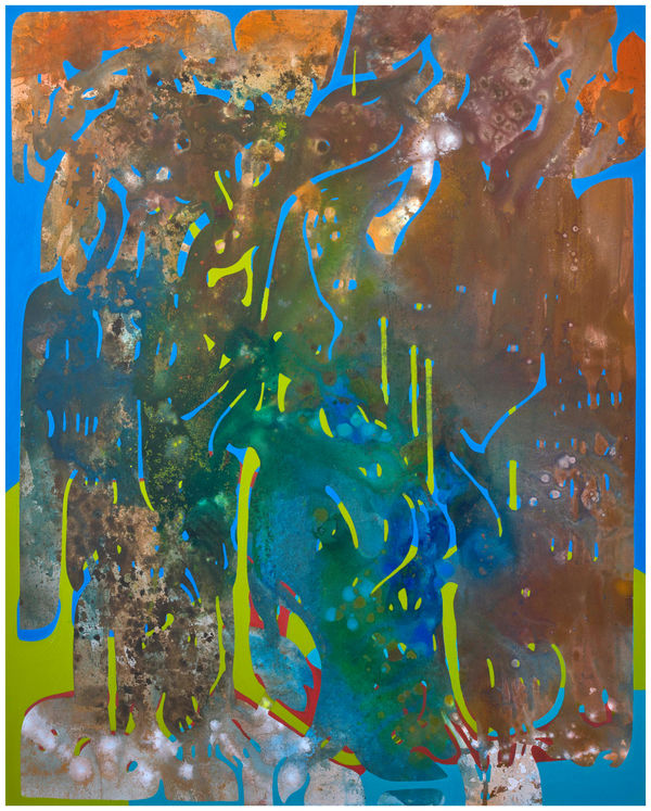 Vian Sora Sabil II, 2024-25 mixed media and oil on canvas 60 x 48 in (152.4 x 121.9 cm)