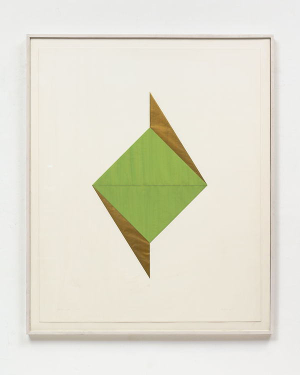 Dorothea Rockburne Musician Angel: Parallelogram, Diamond, 1979-81 watercolor on vellum 56 1/8 x 48 1/8 in (142.6 x 122.2 cm)