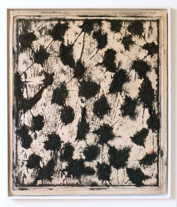 Mel Kendrick Untitled, 2007 cast paper and carbon black pigment 45 x 38 1/2 in (114.3 x 97.8 cm)