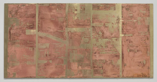 Ciprian Mureșan Untitled, 2017 brass plate, etched with iron chloride; unique 39 3/8 x 78 3/4 in 100 x 200 cm