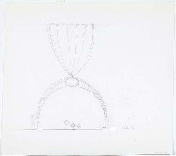Louis I. Kahn General Motors Exhibit, 1964 World's Fair, Grand Central Parkway and Long Island Expressway, New York: General Motors Pavilion, 1961 graphite on white tracing paper 30 1/2 x 27 1/8 in 77.5 x 68.9 cm