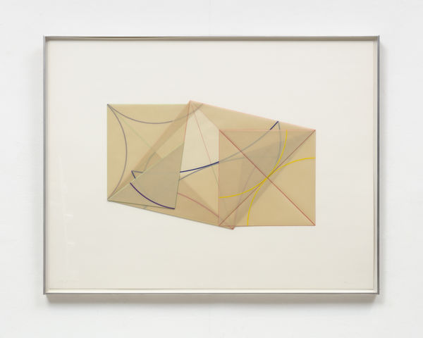 Dorothea Rockburne Study for Discourse, 1978 colored pencil on vellum 34 1/2 x 44 1/2 in (87.6 x 113 cm)
