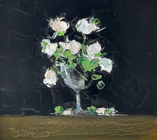 Mike Service, Sweet Peas in a Wine Glass