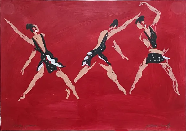 Patrick Caulfield, Female Costume Design for “Party Games”, 1984