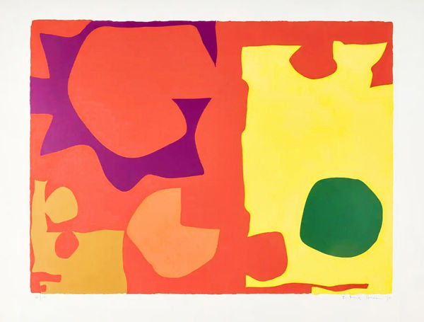 Patrick Heron, Six in Vermillion with Green in Yellow, 1970