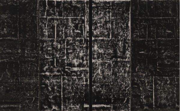 George Dannatt, Four Panel Black Relief, 1985