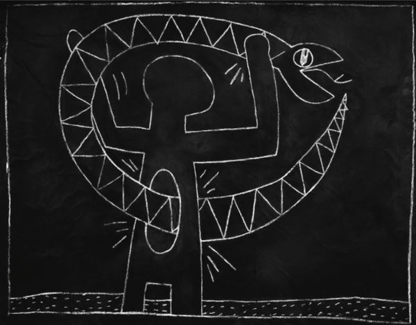 Keith Haring, Subway Drawings (Serpent), 1982