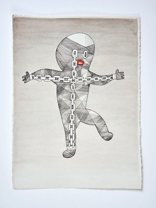 Boris Hoppek, Bimbo chained, 2017