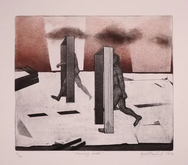 Anupam Sud, Morning Walk , 1974