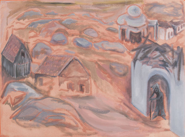 Lutz Braun, Ruinenfeld mit Saturntempel, n.d.