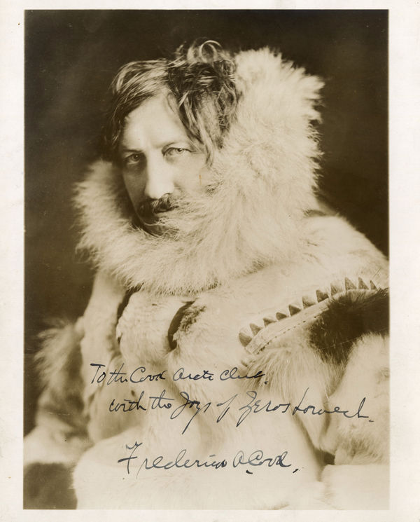 [Arctic Exploration], Autographed Portrait of the famed Arctic Explorer Frederick Cook, inscribed to the Cook Arctic Club, c. 1909