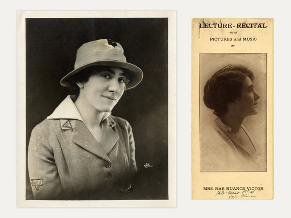 [Rae Nuance Victor], Photograph and Brochure Related to a Lecture on Native Americans in Pittsburgh, c. 1930s