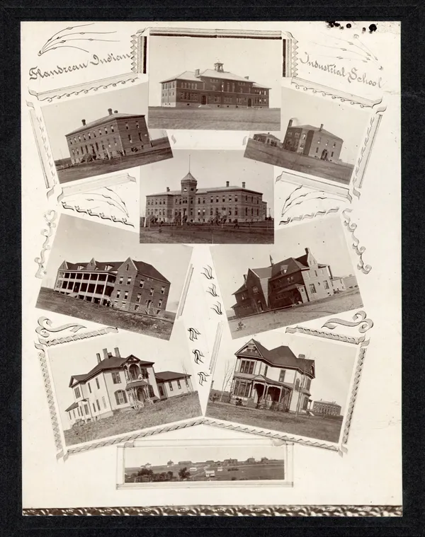Hover Studio, Composite Views of Flandreau Indian School, c. 1892