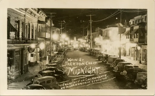 Unknown, Midnight on Main St., Jackson, California, 1920s