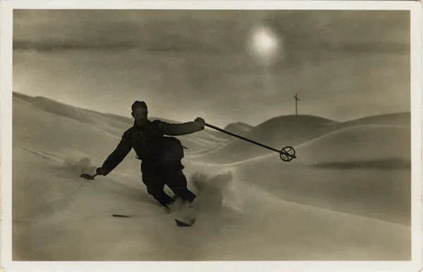 J. Gaberell, Portrait of a Skier, Thalwil, Switzerland, 1920s