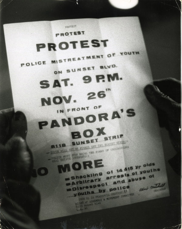 Unknown, Press Photo Related to the Sunset Strip Curfew Riots, 1966