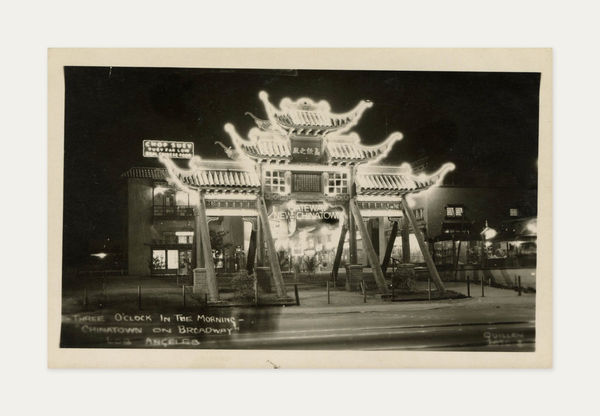 Harry Quillen; and others, Photographic Postcards of the Competing LA Neighborhoods New Chinatown and China City, c. 1938