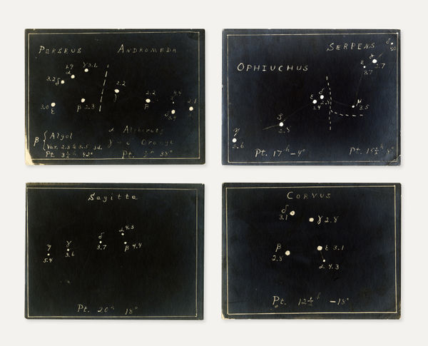 Unknown, Four Diagrams of Constellations, 1910s