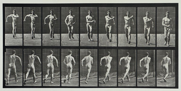 Eadweard Muybridge, Plate 3: Man Swiftly Walking, 1887