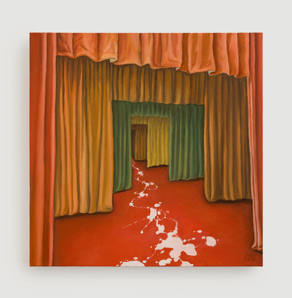 CAO Zaifei 曹再飞 The Stage 舞台, 2021 Oil on Canvas 布面油画 60 x 60 cm