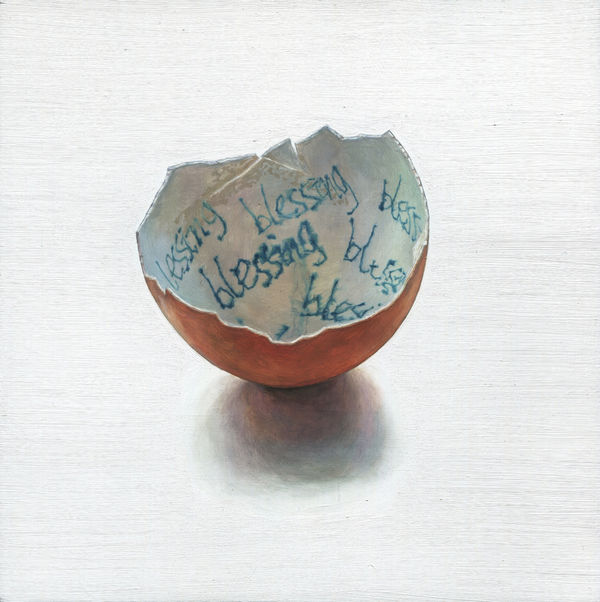 LIU Ren 刘任 Blessing 祝福, 2012 Oil on wood panel 木板油画 20 x 20 cm