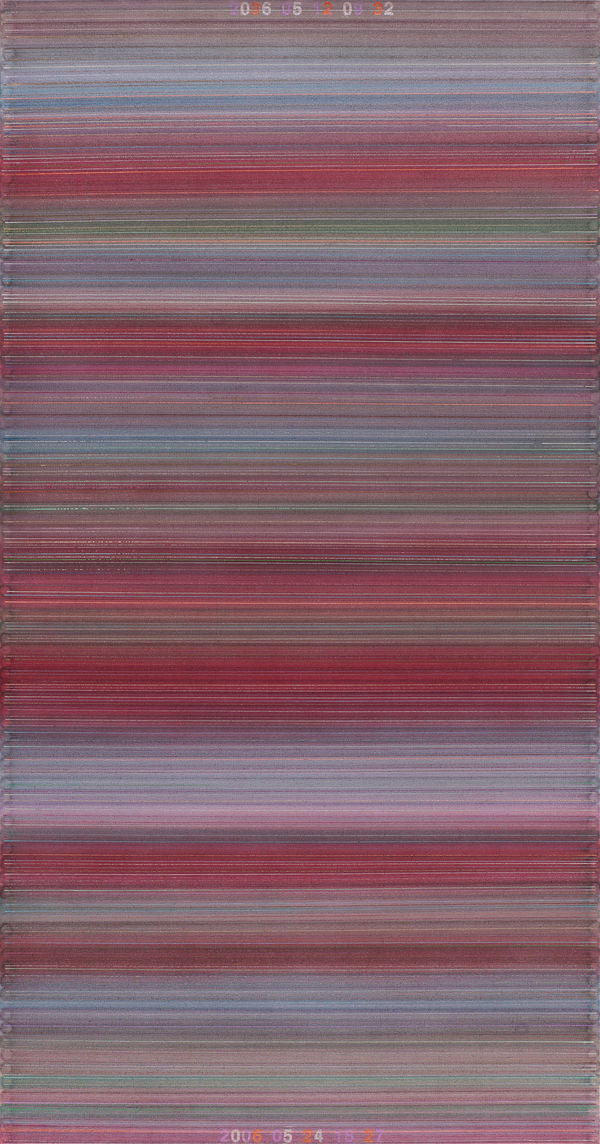 QU Fengguo Untitled 2006 无题2006, 2006 Acrylic and Charcoal on Canvas 布面丙烯和碳粉 220 x 115 cm