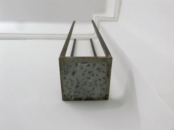 ZHANG Ruyi 张如怡 Table─2 桌子─2, 2012 Installation, mixed media and injection medicine bottle 装置，综合材料及注射药瓶 10.5 x 10.5 x 51 cm