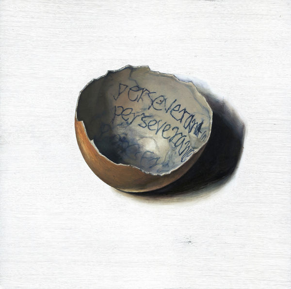 LIU Ren 刘任 Perseverance 耐心, 2012 Oil on wood panel 木板油画 20 x 20 cm