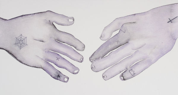 HU Zi 胡子 X, 2015 Gouache on paper 纸上水粉 27 x 50 cm