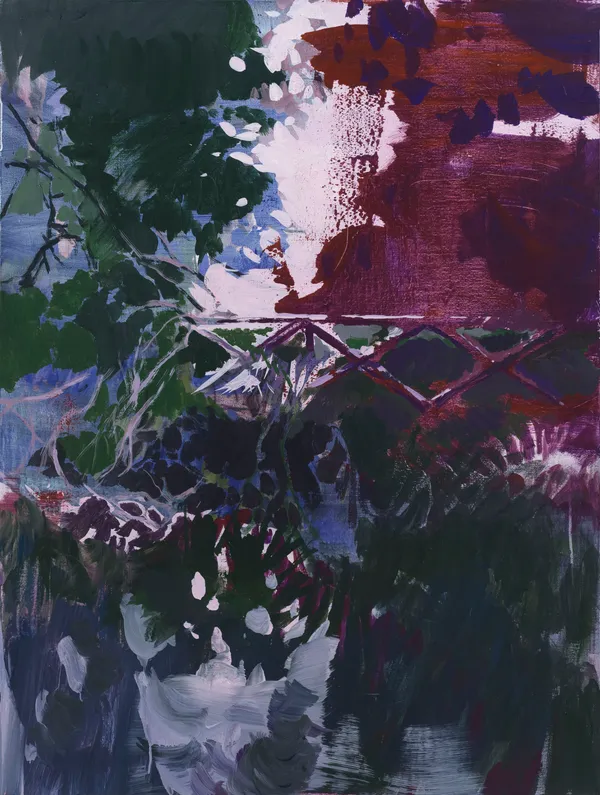 LU Song 吕松 Garden sunset 2 花园日落2, 2019 Acrylic on Canvas 布面丙烯 120 x 90 cm