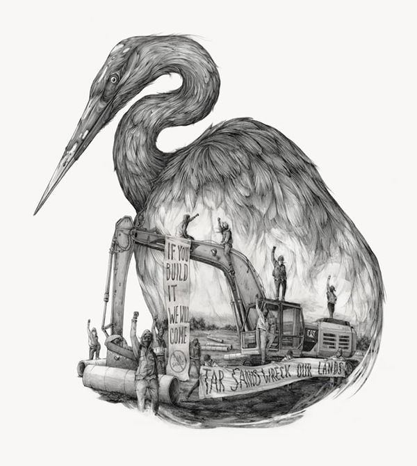 Pat Perry Kalamazoo River Heron, 2014