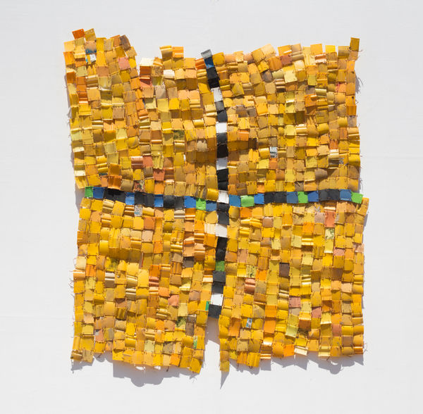 Serge Attukwei Clottey Constant iteration, 2018 Plastics, wires and oil paint 59 x 51 in 149.86 x 129.54 cm