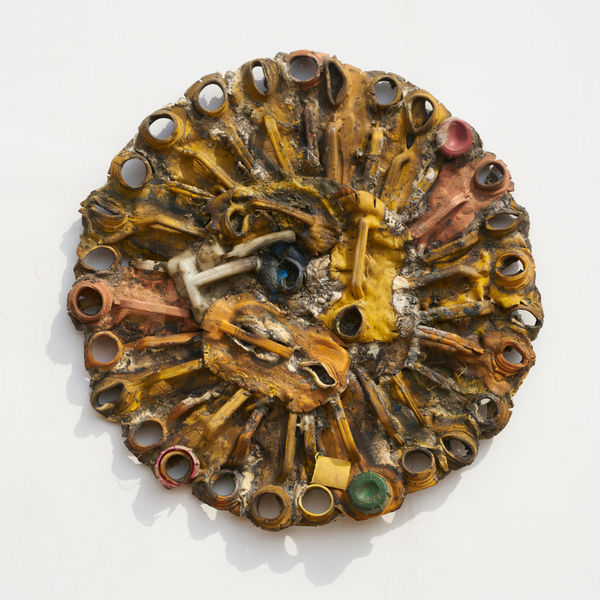 Serge Attukwei Clottey Mouth organ, 2021 Melted plastic 31 x 31 in 78.74 x 78.74 cm