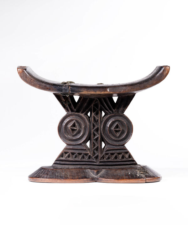 Loved and Repaired, Headrest, Anonymous Shona Artist, Zimbabwe, Wood, Duende Art Projects