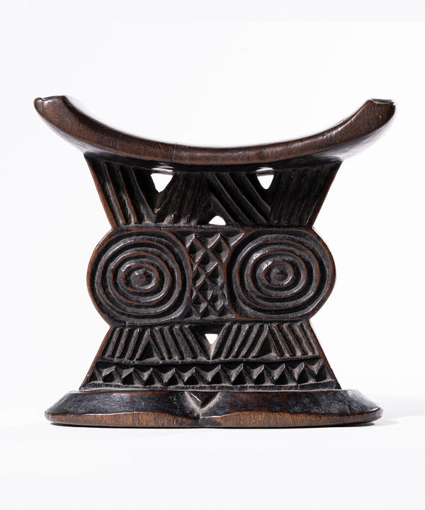 The Eyes, Headrest, Anonymous Shona Artist, Zimbabwe, Wood, Duende Art Projects