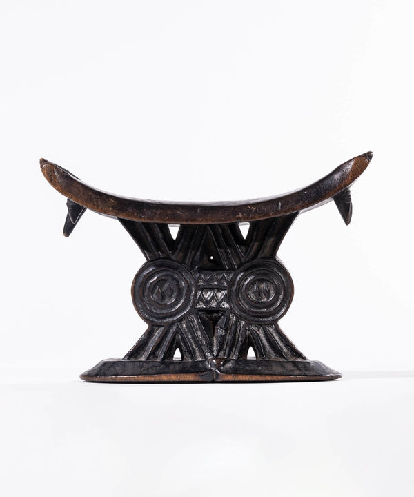 The Horns, Headrest, Anonymous Shona Artist, Zimbabwe, Wood, Duende Art Projects