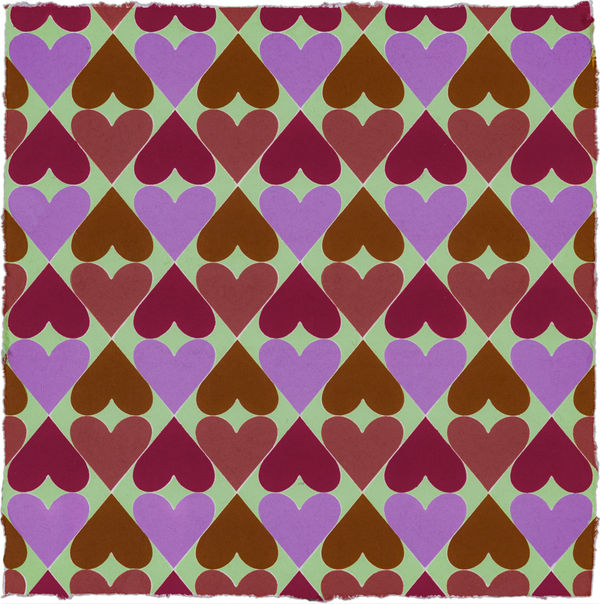 Polly Apfelbaum, There Are Many Hearts (14 x 14) 1, 2020