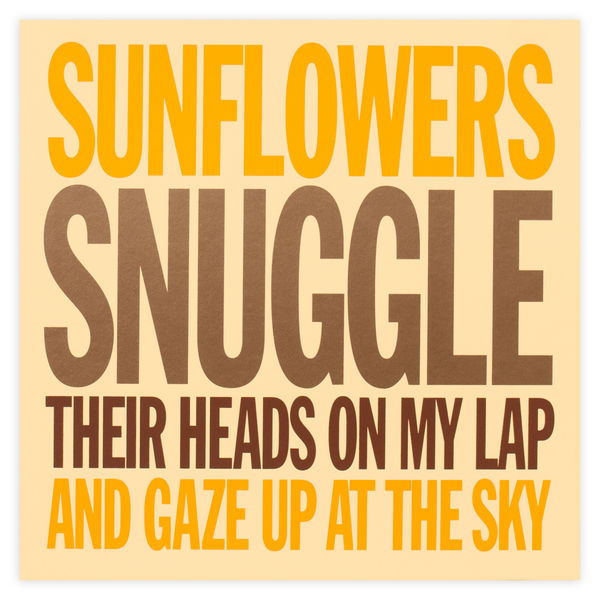 John Giorno Welcoming the Flowers Sunflowers Edition Print