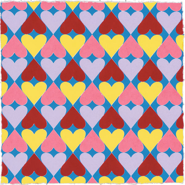 Polly Apfelbaum, There Are Many Hearts (14 x 14) 41, 2020