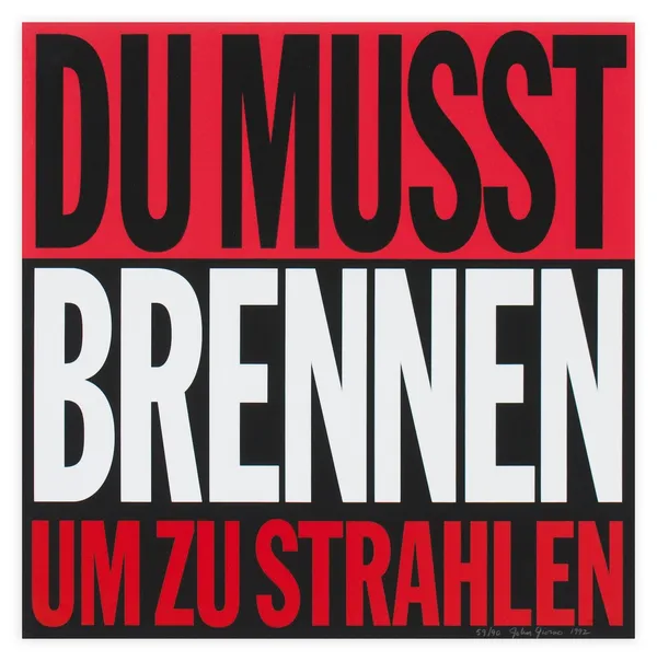 John Giorno Du Musst Brennen Um Zu Strahlen Edition Print