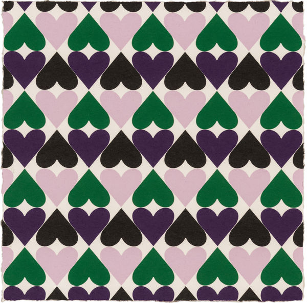 Polly Apfelbaum, There Are Many Hearts (14 x 14) 21, 2020