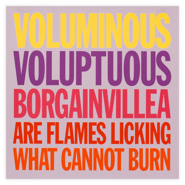 John Giorno Welcoming the Flowers Borgainviella Edition Print