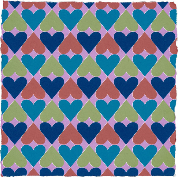 Polly Apfelbaum, There Are Many Hearts (14 x 14) 30, 2020