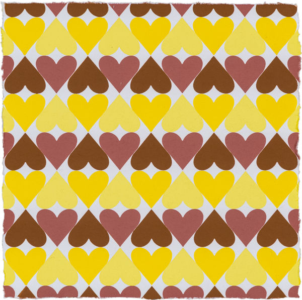 Polly Apfelbaum, There Are Many Hearts (14 x 14) 10, 2020