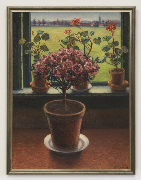 Willem Hussem, Still life with plants, 1932