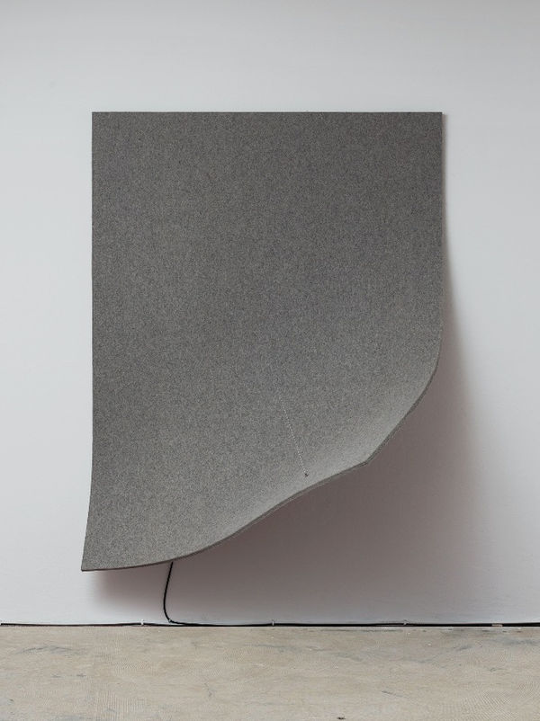 Naama Tsabar, Work On Felt (Variation 13), Grey, 2016